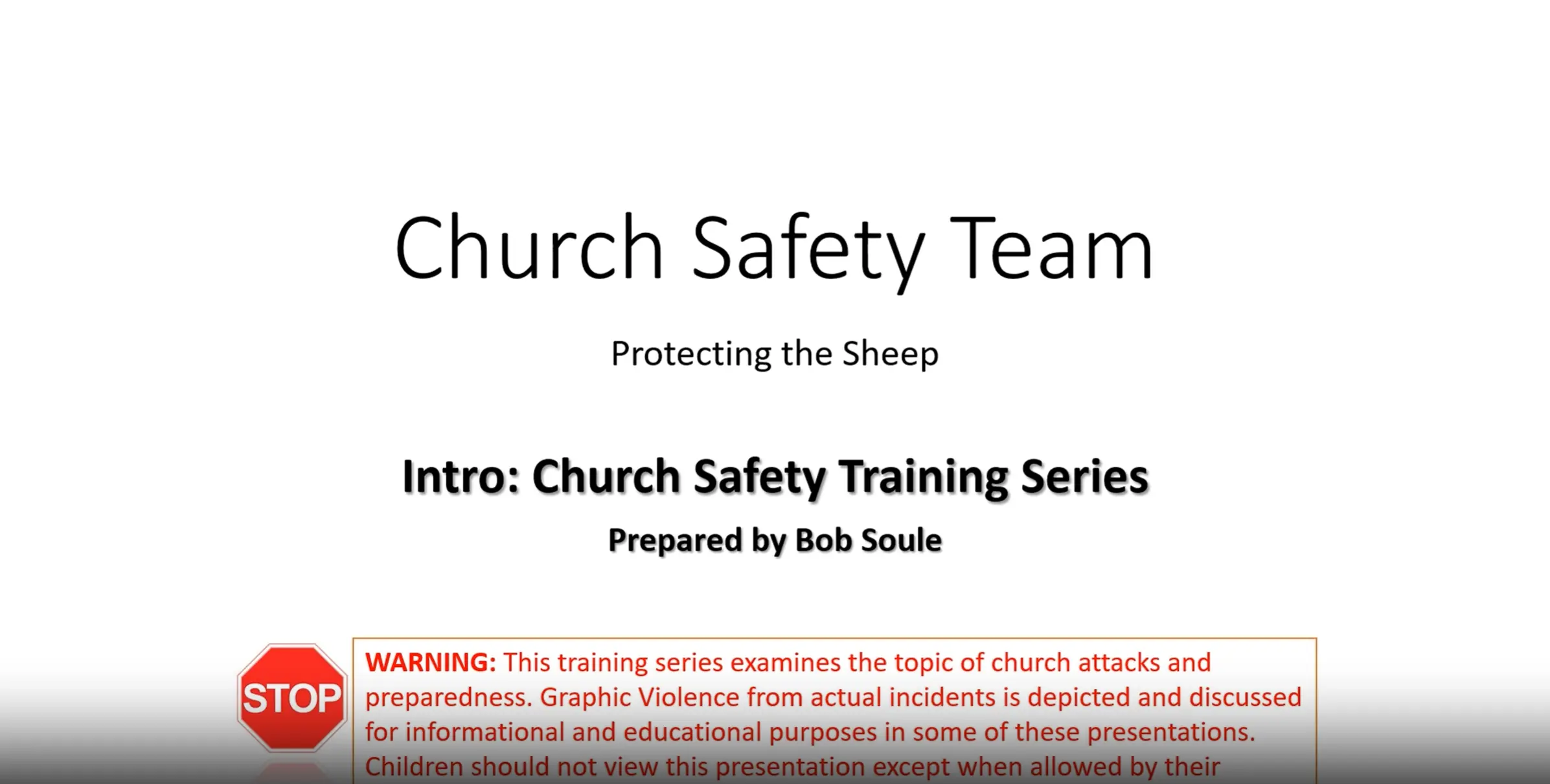 Intro to Church Safety Series