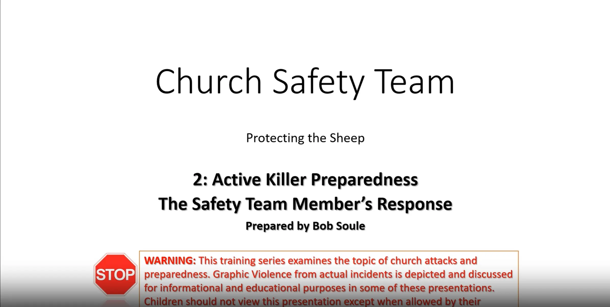 Section 2 Church Safety Series