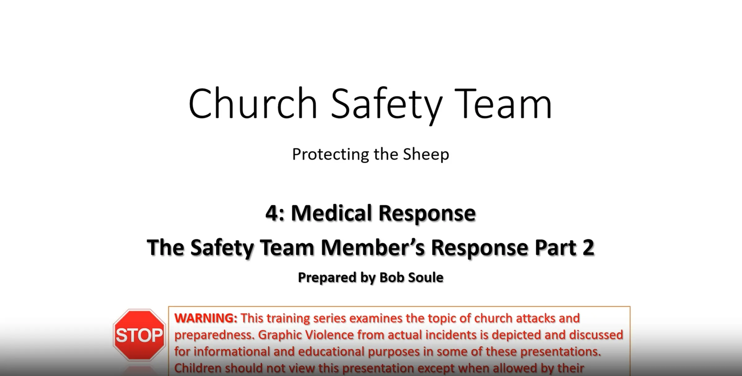 Section 4 Part 2 Church Safety Series